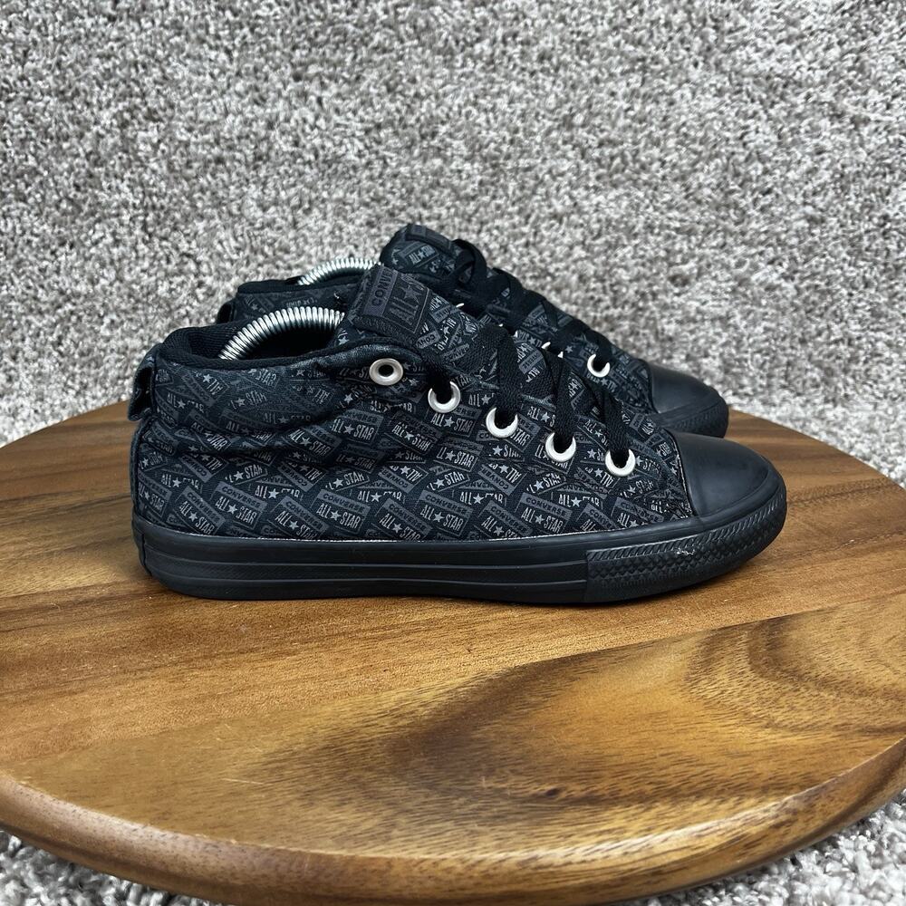 Converse Chuck Taylor All Star Street Youth Size 3 Shoe Black Gray License Plate
